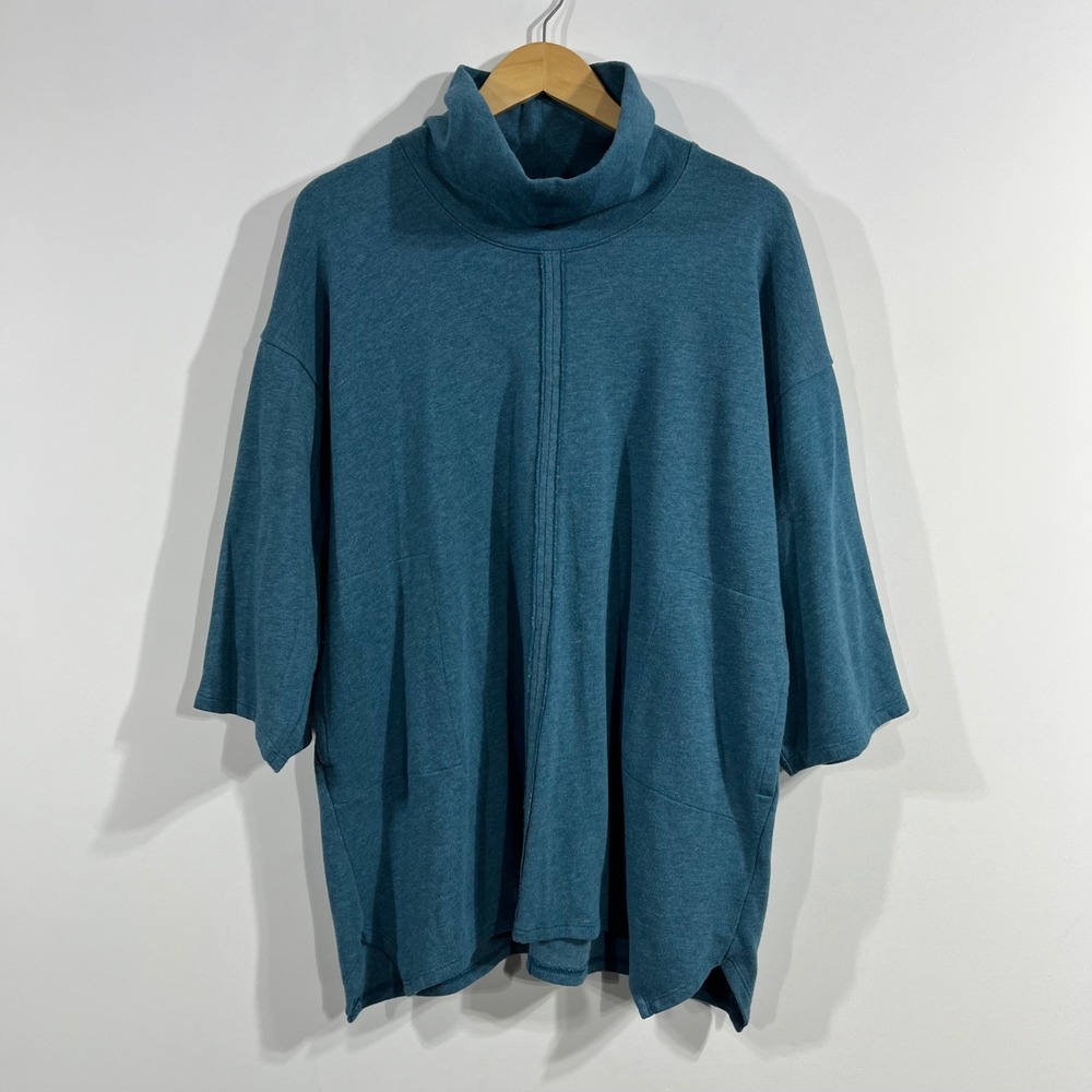 Pure Jill Funnel Neck Oversized Tunic Sweater Womens Small Minimalist‎ Pockets
